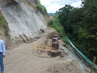 Cimentación muro verde